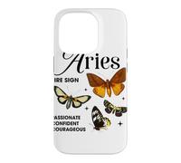 Aries Zodiac Moth Collection Celestial Illustration Case for iPhone 14 Pro