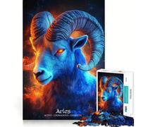 Aries Zodiac Ram 1000 Pieces Puzzles for Adults Creative Play DownTime Game Fun Challenge Art Display (38x26cm)