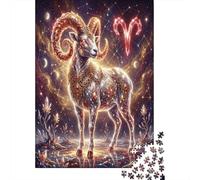 Aries Zodiac Red Dream Crystal Puzzle 1000 Pieces, Family Table Game
