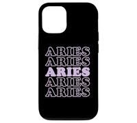 Aries Zodiac Retro Astrology Birthday Lavender Case for iPhone 12/12 Pro