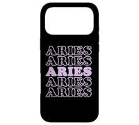Aries Zodiac Retro Astrology Birthday Lavender Case for iPhone 17 Pro Max