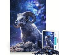Aries Zodiac Sign 1000 Piece Jigsaw Puzzles for Adults Jigsaw Sharp Brain Good Thick Family Pastime Classic Xmas Gift (38x26cm)