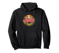 Aries Zodiac Sign Celestial Pink Floral Horoscope Art Pullover Hoodie
