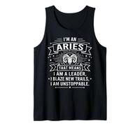 Aries Zodiac Sign I Am A Leader Ram Astrology Fire Horoscope Tank Top