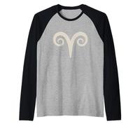Aries Zodiac Sign Symbol Aries Logo Horoscope Love Aries Raglan Baseball Tee