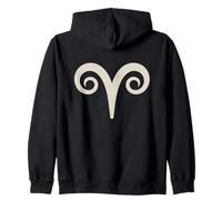 Aries Zodiac Sign Symbol Aries Logo Horoscope Love Aries Zip Hoodie