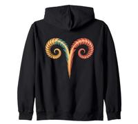 Aries Zodiac Sign Symbol Aries Logo Horoscope Love Aries Zip Hoodie