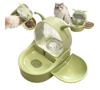 AriesMu 2-in-1 Pet Feeder & Gravity Water Dispenser Bowl - Automatic Refills Water, 0.58 Gallon Tank, Non-Slip Base, Stainless Steel & BPA-Free Design - Ideal for Cats, Small & Medium Dogs