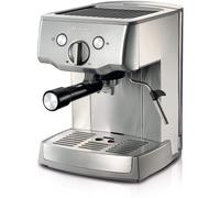 Ariete 1324 Metal Espresso Machine Coffee Maker, Powder or Pods, Hot Water Dispenser and Milk Frother for Barista Style Teas and Coffees, Without Grinder
