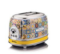 Ariete 155 Positano Toaster, 810W, 2 Slices, 6 Levels of Gilding, Crumb Tray, Defrost Function, Automatic Ejection, No Tongs