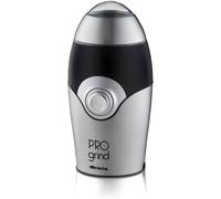 Ariete 1600 Pro Grind Coffee Grinder, Compact Design, Cord Wrap, Stainless Steel Blades, Cord Storage, Silver