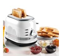 Ariete 0149W Moderna 2 Slice Toaster, Defrost, Heating & Cooking Function, White