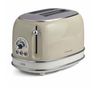 Ariete 0155/13 Retro Style 2 Slice Toaster, Stainless Steel, Cream