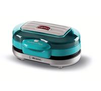 Ariete 205 Hamburger Maker Party Time, Burger Machine, 1200W, Double Non-Stick Plates, 2 Compartments, Easy to Clean, Light Blue