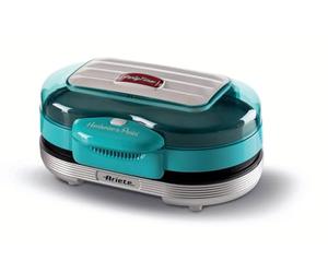 Ariete 205 Hamburger Maker Party Time, Burger Machine, 1200W, Double Non-Stick Plates, 2 Compartments, Easy to Clean, Light Blue