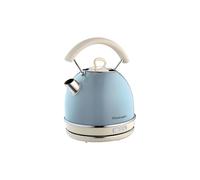 Ariete 2877/05 Retro Style Cordless Dome Kettle, Removable and Washable Filter, 1.7 Litre Capacity, 360 ° Rotating Base, Visible Water Level, Vintage Design, Blue