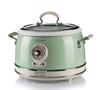 Ariete 2904, Rice Cooker, Slow Cooker, Steaming, Vintage Line, 3.5 L, Non-stick Ceramic Coating, 650 W, Green