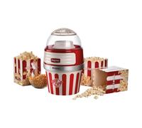 Ariete 2957 Retro Style Popcorn Maker Machine with Serving Bowl, 2 Minutes Fast Popping with Fat Free Cooking, Red