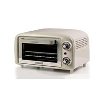 Ariete 3919 Vintage Mini Oven 10 L Capacity for Baking or Heating Food, Temperature up to 230°C, 60 Minute Timer, Stainless Steel Grill, 800W, Double Glazing, Beige