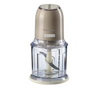 Ariete 438/03 Vintage Mini Chopper, 400W, 600ml Graduated Beaker, 2 Speeds, Stainless Steel Blades, Cream