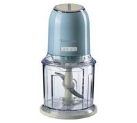 Ariete 438/05 Vintage Mini Chopper, 400W, 600ml Graduated Beaker, 2 Speeds, Stainless Steel Blades (Blue)