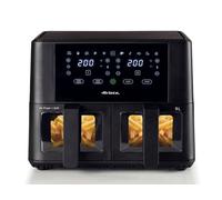 Ariete 4631 9L Double Air Fryer, 2400 W, Total Capacity 9 L, 11 Programs, Multifunctional, Up to 3.6 kg Fried Temperature up to 200 °C, Double Basket, BPA Free, Black