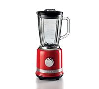 Ariete 585 Modern Blender, 1000W, Capacity 1.5 L, 4 Speed + Pulse Function, Graduated Glass Cup, 4 Stainless Steel Blades, Red