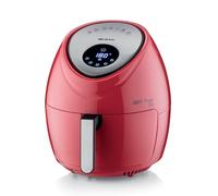 Ariete Airy Fryer XXL 4618, Hot Air Fryer 7 Litres, 60 Minute Timer, LCD and Touchscreen with 7 Cooking Levels, Maximum Temperature 200 °C, Capacity 2.5 kg, 1800 W, Red