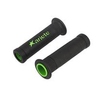 Ariete Ariram black/green handlebar grip (pair) - 120mm - open-ended for bar end