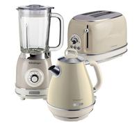 Ariete Arpk22 Vintage Retro Jug Kettle, 2 Slice Toaster & Jug Blender Set, Cream