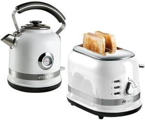 Ariete ARPK32 Moderna Cordless Kettle and 2 Slice Toaster Set, White
