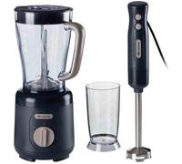ARIETE Breakfast Jug Blender & 3-in-1 Hand Blender Bundle - Dark Grey, Silver/Grey