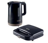 Ariete Breakfast Line Kettle & Sandwich Toasher Set in Grey Ariete Grey