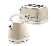 Ariete Dome Kettle, 4 Slice Toaster Set in Cream Ariete Cream