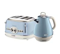 Ariete Jug Kettle & 4 Slice Toaster Set in Blue Ariete Blue
