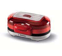 Ariete Party Time 205 Hamburger Machine, Electric Grill with Two Non-Stick Plates, 2 Heating Compartments, Easy to Clean, 1200 W, Red