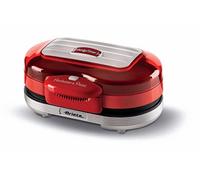 Ariete Party Time 205 Hamburger Machine, Electric Grill with Two Non-Stick Plates, 2 Heating Compartments, Easy to Clean, 1200 W, Red