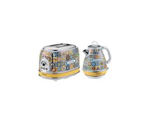 Ariete Positano ARPK51 Vintage 2-Slice Toaster & Kettle Bundle, Multicolour