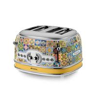 Ariete Positano Retro Italian Style 4 Slice Toaster | Vintage Toaster with Six Toasting Functions 4 Slice Capacity Removeable Crumb Tray Automatic Pop Up Function