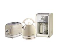 Ariete Retro Dome Kettle, 2 Slice Toaster & Filter Coffee Machine Set in Beige Ariete Beige