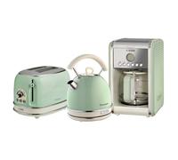 Ariete Retro Dome Kettle, 2 Slice Toaster & Filter Coffee Machine Set in Green Ariete Green