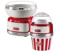 Ariete Retro Style Candy Floss Maker & Popcorn Maker Set, Red in Light Red Ariete Light Red