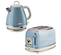 ARIETE VINTAGE 1L JUG KETTLE & 2 SLICE TOASTER BLUE Ariete Blue One Size