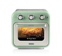 Ariete Vintage 4632 2-in-1 Hot Air Fryer and Oven, 16L Capacity, Stainless Steel Baskets and Rotisserie Rotisserie Temperature up to 230°C, 60 Minute Timer, Double Glazing, 1400W, Green