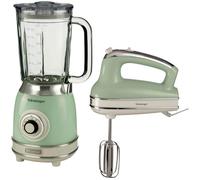 Ariete ARPK56 Green Vintage Hand Whisk and Jug Blender - Size: 59 x 60 x 31cm - Wilko