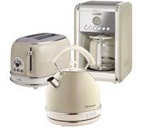 ARIETE Vintage ARPK13 Toaster, Kettle & Coffee Machine Bundle - Beige, White
