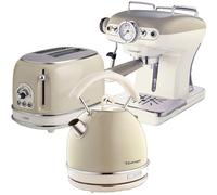ARIETE Vintage ARPK16 Toaster, Kettle & Coffee Machine Bundle - Beige, White
