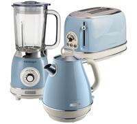 ARIETE Vintage ARPK24 2-Slice Toaster, Jug Kettle & Blender Bundle - Blue, Blue