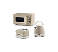 ARIETE Vintage ARPK67 Microwave, Traditional Kettle & 4-Slice Toaster Bundle - Cream, Cream