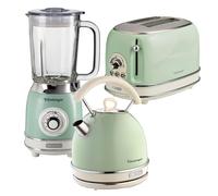 Ariete Vintage Dome Kettle, 2 Slice Toaster & Jug Blender Set in Green Ariete Green